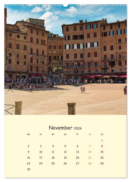 Produktbild: Siena - Impressionen (Wandkalender 2026 DIN A2 hoch), CALVENDO Monatskalender