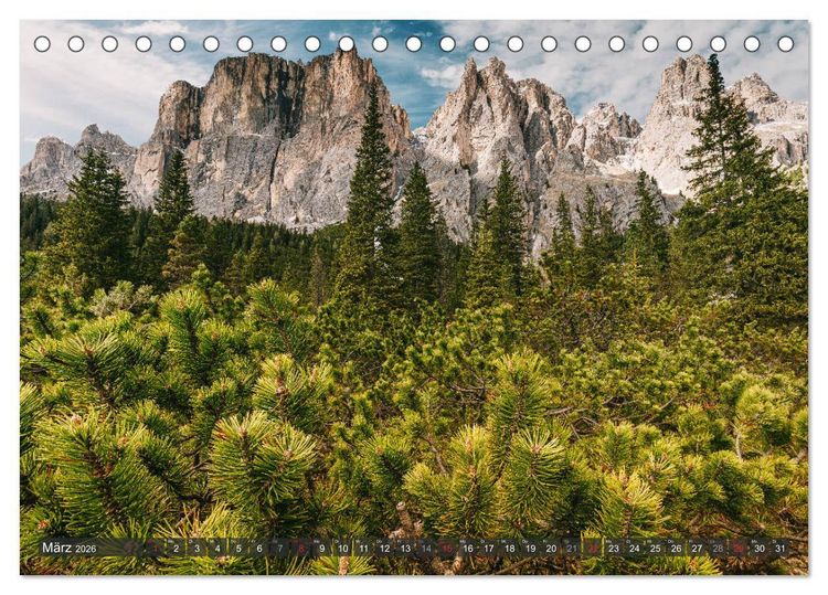 Produktbild: Dolomiten - Traumhafte Berglandschaften (Tischkalender 2026 DIN A5 quer), CALVENDO Monatskalender