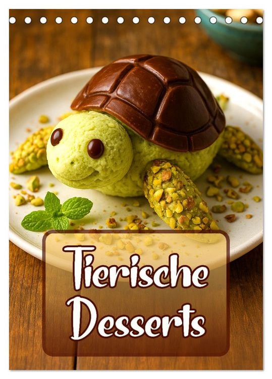 Produktbild: Tierische Desserts (Tischkalender 2026 DIN A5 hoch), CALVENDO Monatskalender