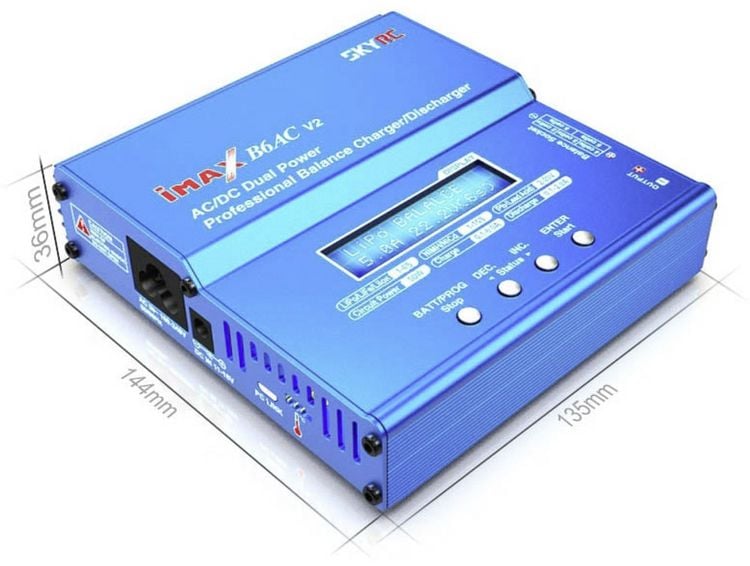 Produktbild: SKYRC B6AC V2 Modellbau-Multifunktionsladeger&auml;t 6A LiPo, LiFePO, LiIon, NiMH, NiCd, Blei