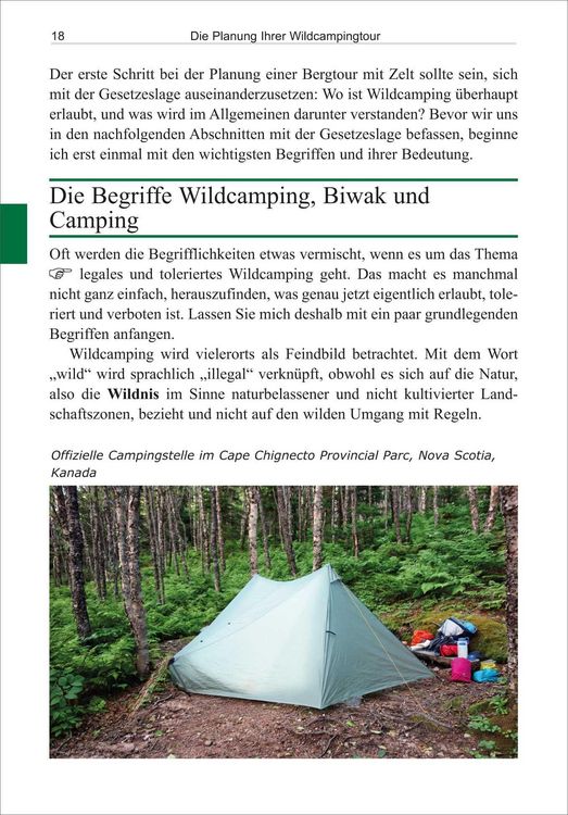 Produktbild: Wildcamping beim Bergwandern