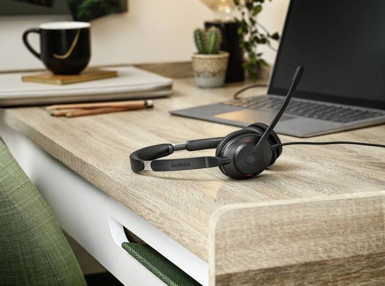 Produktbild: Jabra Evolve2 30 SE On Ear Headset kabelgebunden Stereo Schwarz Mikrofon-Rauschunterdr&uuml;ckung, Noise Cancelling Headset Telefon