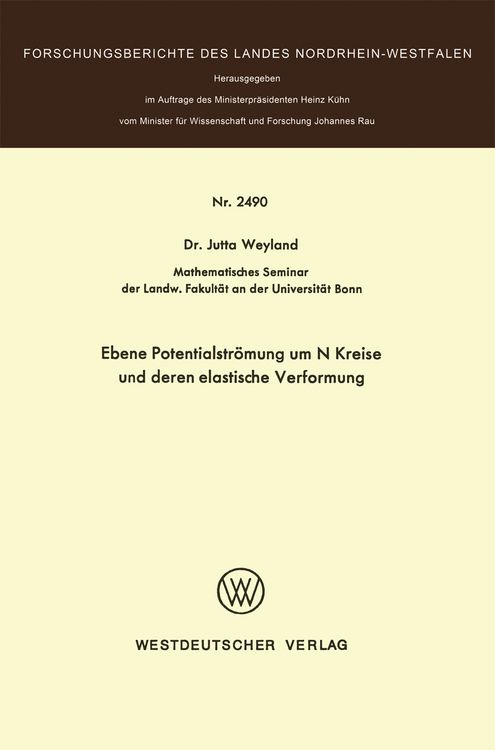 Produktbild: Ebene Potentialstr&ouml;mung um N Kreise und deren elastische Verformung