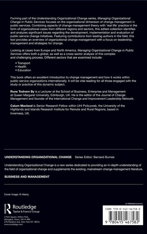 Produktbild: Managing Organizational Change in Public Services