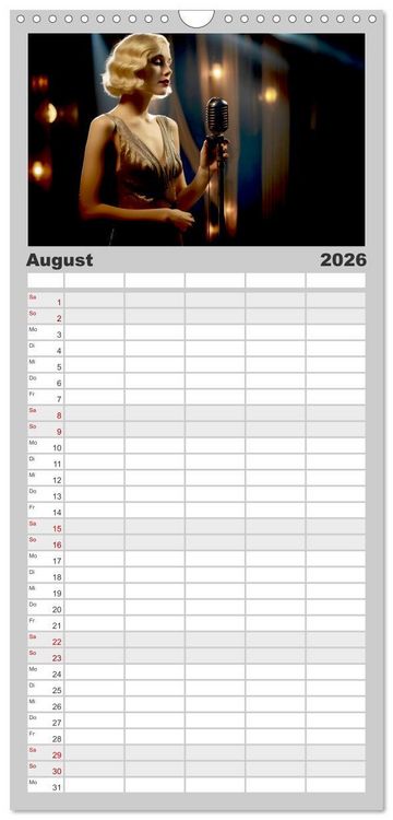 Produktbild: Familienplaner 2026 - Die Stimme der Leidenschaft mit 5 Spalten (Wandkalender, 21 x 45 cm) CALVENDO