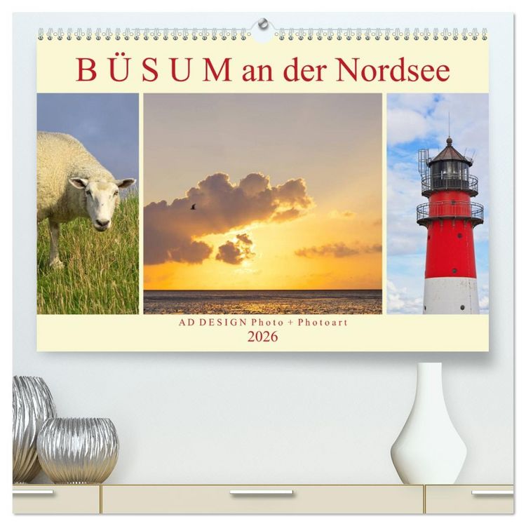 Produktbild: B&uuml;sum an der Nordsee (hochwertiger Premium Wandkalender 2026 DIN A2 quer), Kunstdruck in Hochglanz