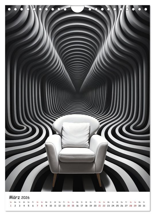 Produktbild: Abstrakte Illusionen (Wandkalender 2026 DIN A4 hoch), CALVENDO Monatskalender