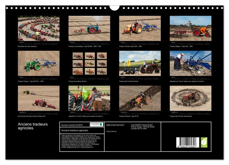 Produktbild: Anciens tracteurs agricoles (Calendrier mural 2026 DIN A3 vertical), CALVENDO calendrier mensuel