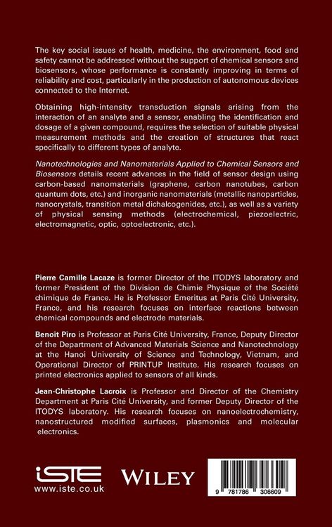 Produktbild: Nanotechnologies and Nanomaterials Applied to Chemical Sensors and Biosensors