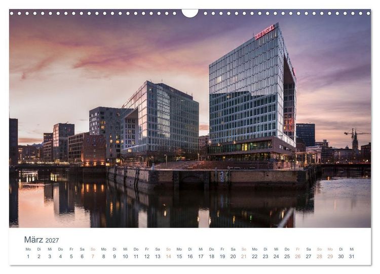 Produktbild: Hamburgs Hafenlichter (Wandkalender 2027 DIN A3 quer), CALVENDO Monatskalender