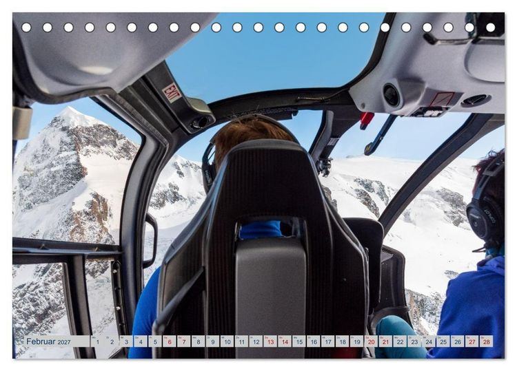 Produktbild: Eine Helireise ums Matterhorn (Tischkalender 2027 DIN A5 quer), CALVENDO Monatskalender