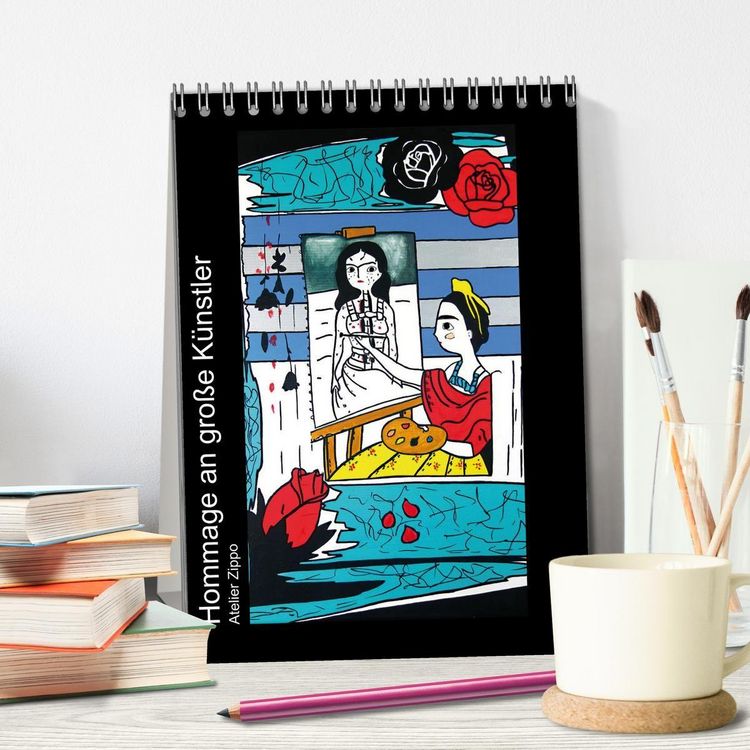 Produktbild: Hommage an gro&szlig;e K&uuml;nstler (Tischkalender 2027 DIN A5 hoch), CALVENDO Monatskalender
