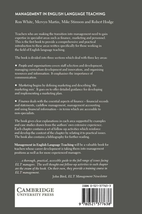 Produktbild: Management in English Language Teaching