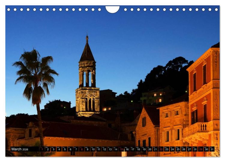 Produktbild: Hvar The sunny Island of Croatia (Wall Calendar 2026 DIN A4 landscape), CALVENDO 12 Month Wall Calendar