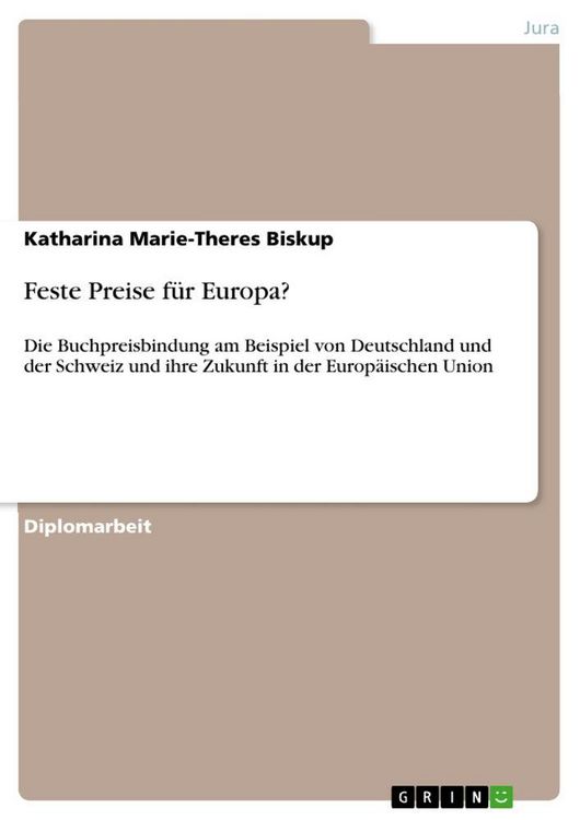 Produktbild: Feste Preise f&uuml;r Europa?