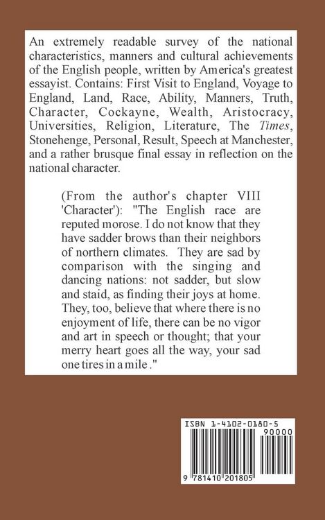 Produktbild: English Traits