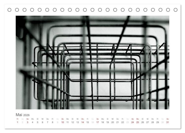 Produktbild: einfach schwarz-wei&szlig; (Tischkalender 2026 DIN A5 quer), CALVENDO Monatskalender