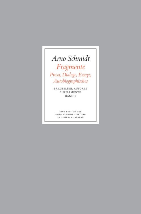 Produktbild: Bargfelder Ausgabe. Supplemente