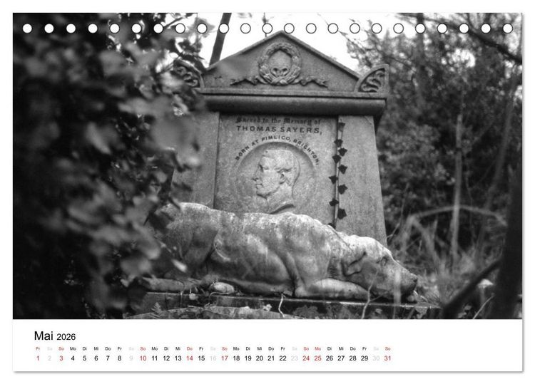 Produktbild: Highgate Cemetery London (Tischkalender 2026 DIN A5 quer), CALVENDO Monatskalender