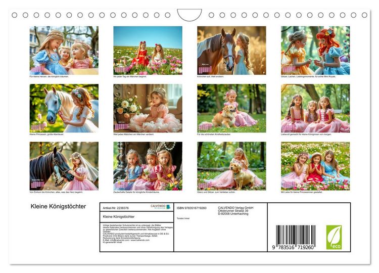 Produktbild: Kleine K&ouml;nigst&ouml;chter (Wandkalender 2026 DIN A4 quer), CALVENDO Monatskalender