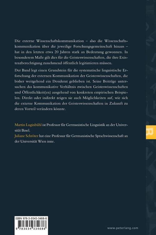 Produktbild: Geisteswissenschaften und &Ouml;ffentlichkeit &ndash; linguistisch betrachtet