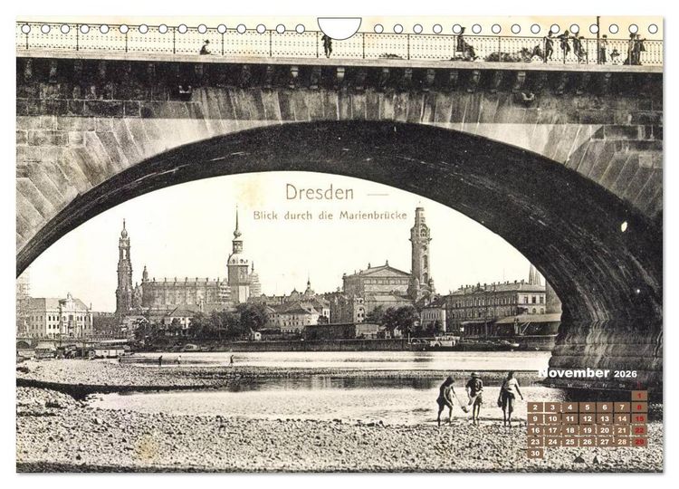 Produktbild: Souvenirs aus Dresden &ndash; Die Stadt auf historischen Karten (Wandkalender 2026 DIN A4 quer), CALVENDO Monatskalender