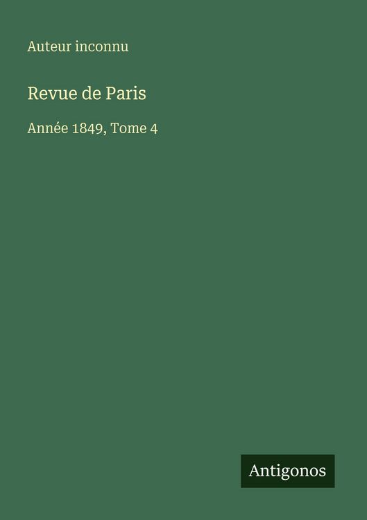 Produktbild: Revue de Paris