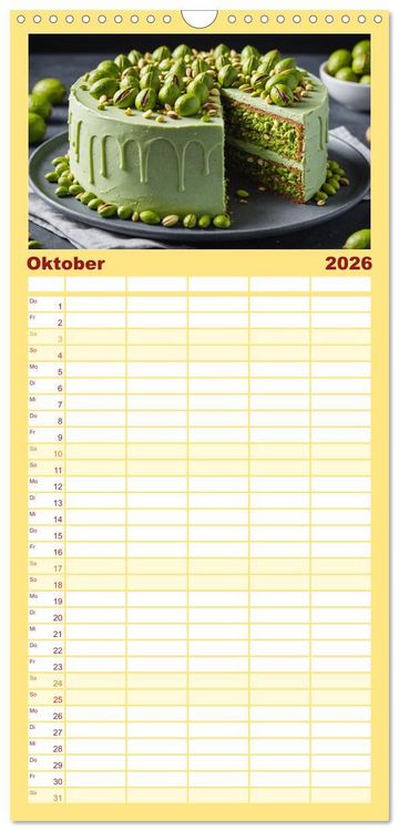 Produktbild: Familienplaner 2026 - Das Auge isst mit - S&uuml;&szlig;e Verf&uuml;hrung mit 5 Spalten (Wandkalender, 21 x 45 cm) CALVENDO