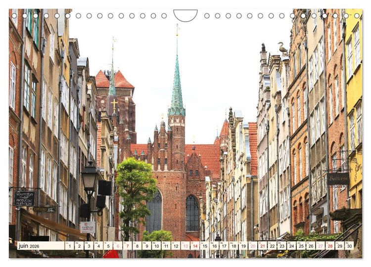 Produktbild: GDANSK - Ville portuaire de r&ecirc;ve en Pologne (Calendrier mural 2026 DIN A4 vertical), CALVENDO calendrier mensuel