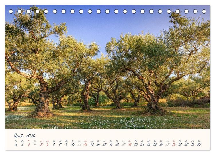 Produktbild: Griechenland - Malerische K&uuml;sten auf Zakynthos und Lefkada (Tischkalender 2026 DIN A5 quer), CALVENDO Monatskalender
