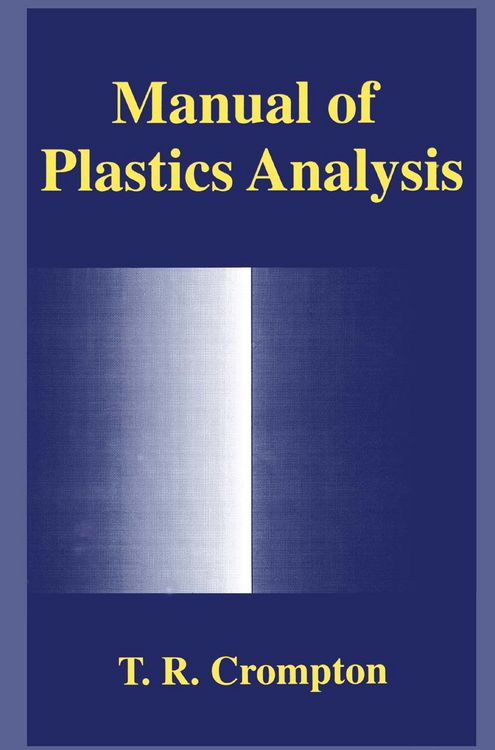 Produktbild: Manual of Plastics Analysis