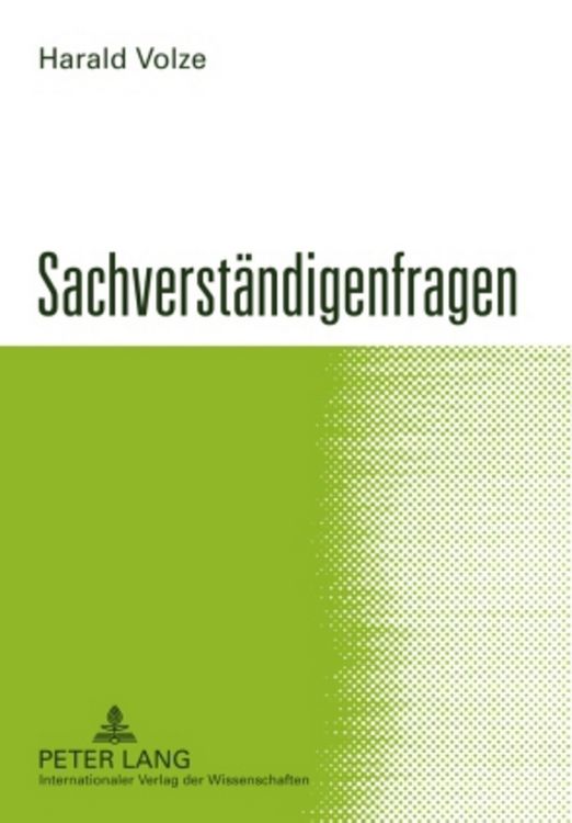 Produktbild: Sachverst&auml;ndigenfragen