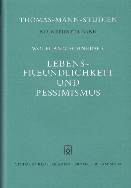 Produktbild: Lebensfreundlichkeit und Pessimismus