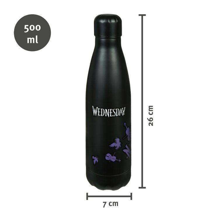 Produktbild: Undercover Isolierflasche Doppelwandige Edelstahl Isolierflasche Wednesday, 500ml, Auslaufsicher