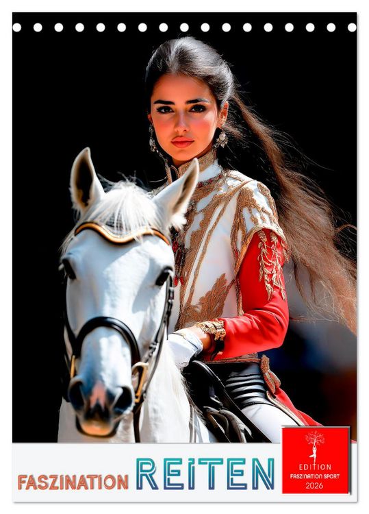 Produktbild: Faszination Reiten (Tischkalender 2026 DIN A5 hoch), CALVENDO Monatskalender