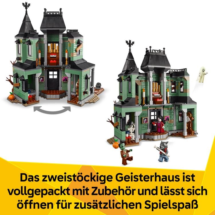 Produktbild: LEGO Creator Geisterhaus, 31167, 3-in-1 Spielzeug mit Haus und LEGO Zug