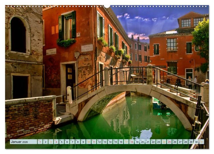 Produktbild: Venedig - sehr privat (hochwertiger Premium Wandkalender 2026 DIN A2 quer), Kunstdruck in Hochglanz