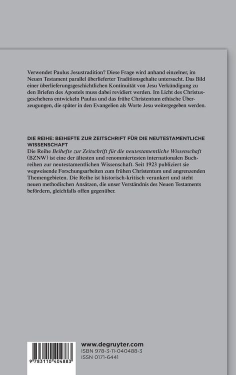 Produktbild: Jesus&uuml;berlieferung bei Paulus?