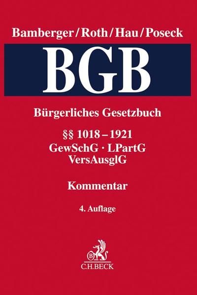 Produktbild: B&uuml;rgerliches Gesetzbuch Band 4: &sect;&sect; 1018-1921, GewSchG, LPartG, VersAusglG