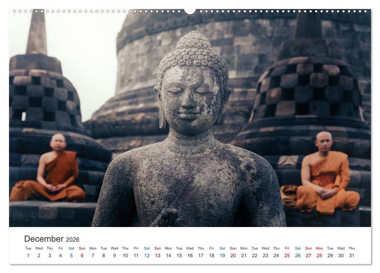Produktbild: Java, Indonesian Island in the Ring of Fire (High Quality Premium Wall Calendar 2026 DIN A2 landscape),CALVENDO 12 Month Wall Calendar