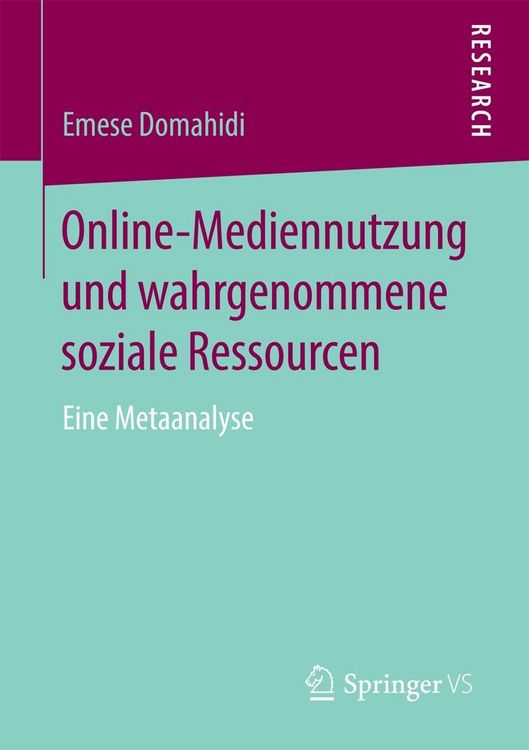 Produktbild: Online-Mediennutzung und wahrgenommene soziale Ressourcen