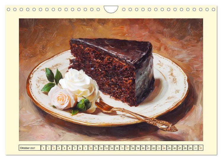 Produktbild: Pattiserie und Pinsel. Tortentr&auml;ume in kunstvoller &Ouml;loptik (Wandkalender 2027 DIN A4 quer), CALVENDO Monatskalender