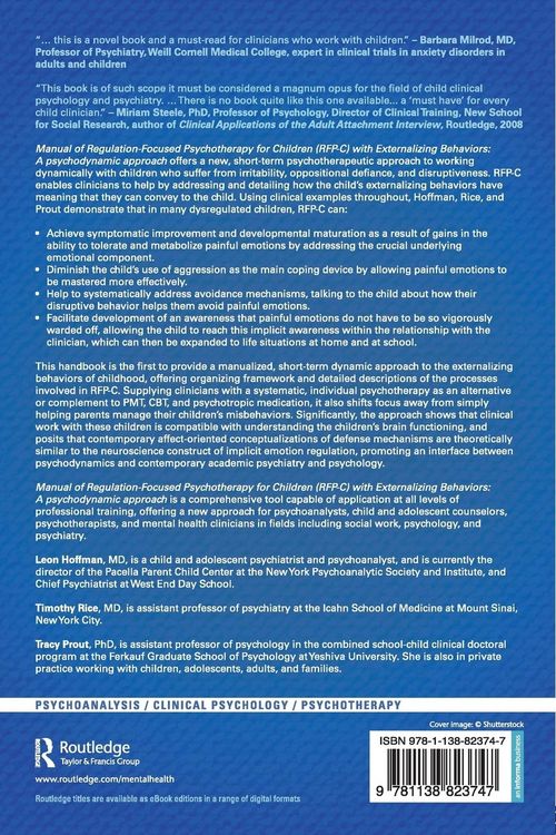 Produktbild: Manual of Regulation-Focused Psychotherapy for Children (RFP-C) with Externalizing Behaviors