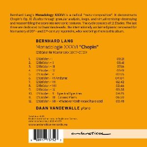 Produktbild: Lang: Monadology XXXVI "Chopin"