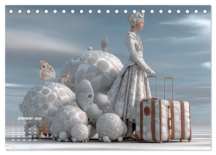 Produktbild: Zwischen Himmel und Gep&auml;ck (Tischkalender 2026 DIN A5 quer), CALVENDO Monatskalender
