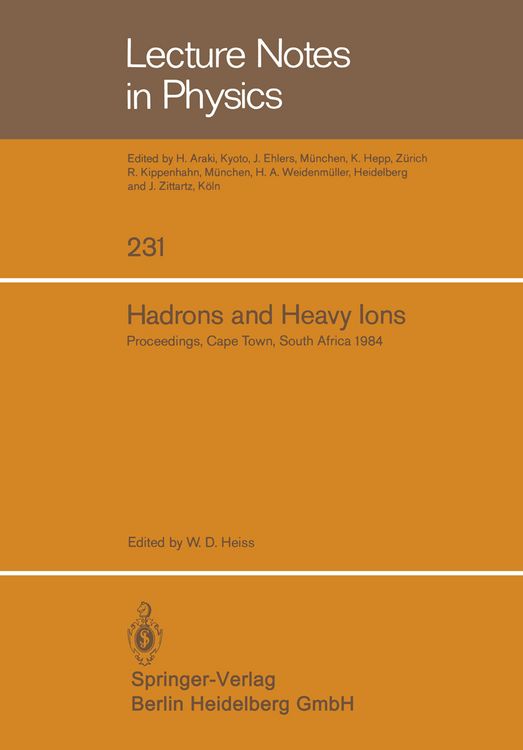 Bild vom Artikel Hadrons and Heavy Ions vom Autor WD Heiss