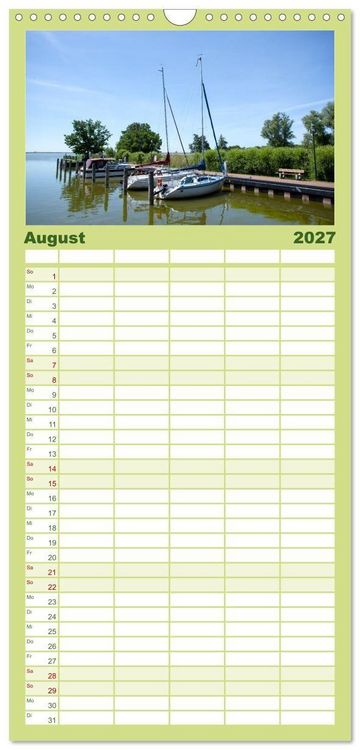 Produktbild: Familienplaner 2027 - Fischland-Dar&szlig;-Zingst - Momente einer Reise mit 5 Spalten (Wandkalender, 21 x 45 cm) CALVENDO