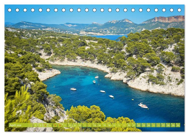Produktbild: Lebendige Cote d'Azur: Die azurblaue K&uuml;ste (Tischkalender 2026 DIN A5 quer), CALVENDO Monatskalender