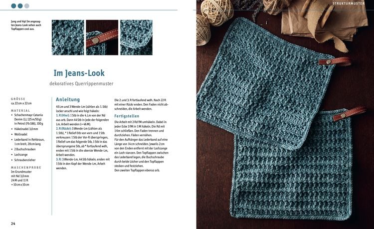 Produktbild: Dekorative Topflappen h&auml;keln (kreativ.kompakt.)