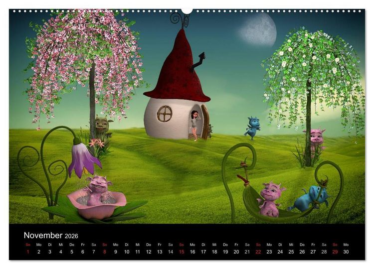 Produktbild: M&auml;rchenhaftes f&uuml;r Kinder (hochwertiger Premium Wandkalender 2026 DIN A2 quer), Kunstdruck in Hochglanz